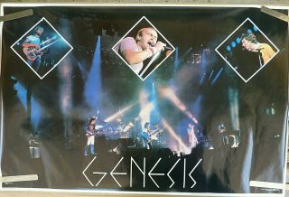 Rare Genesis Stage 1982 Vintage Music Poster