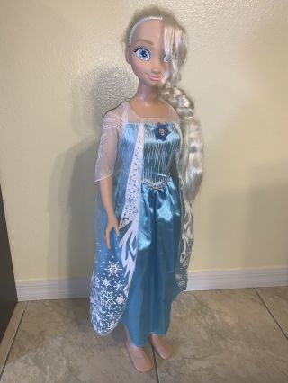 Frozen Elsa 38 " Disney My Size Doll Huge 3 Ft Dress No Shoes