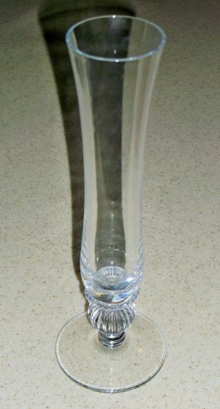 Signed Daum France Crystal Pedestal Bud Vase/?/champagne Flute 9 1/2 " H