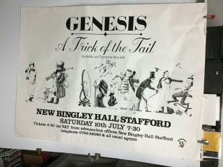 Genesis " A Trick Of The Tail” Uk Concert Poster.  Approximately 30” X 40”