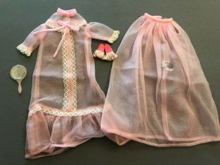 1967 Era Japanese Exclusive Francie Doll Nightgown Robe Mod Vintage Barbie Rare