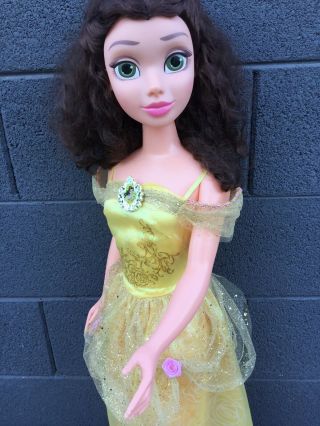 Disney Beauty & The Beast Princess Belle My Size Doll 38 " Over 3 Ft Life Size