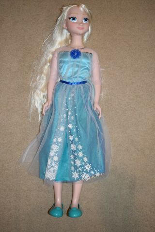 Disney Frozen My Size Elsa Doll 38 " 3 Foot Tall Complete