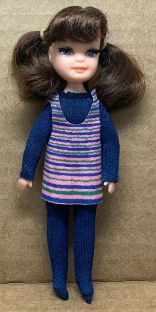 Uneeda Tiny Teen Doll 5 " Mini Time 1967 Topper Dawn Hasbro Dolly Darling Clone