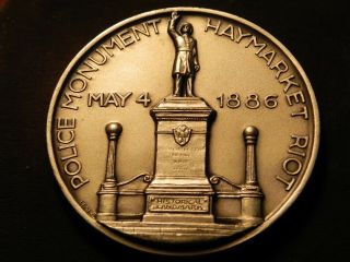 Vintage 1868 - 1968 Centennial Medal Police Pba Chicago 1886 Haymarket Riot Coin