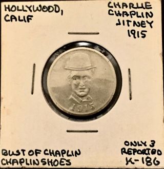 1915 Hollywood Movie Advertising Token - Charlie Chaplin 