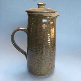 Vintage Hansen Ross Art Studio Pottery Pitcher Coffee Pot Jug Canada Masters