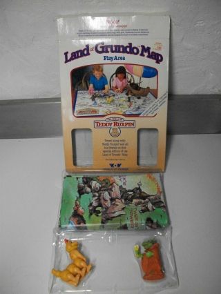 Vintage Land Of Grundo Map Play Area World Of Teddy Ruxpin Worlds Of Wonder 1986