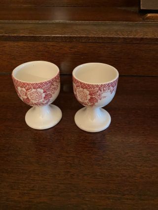 Set Of 2 - Red Lochs Of Scotland Royal Warwick Egg Cups