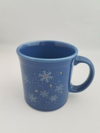 Fiesta Ware Christmas Snowflake Lapis Blue Java Coffee Mug