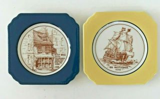 Vintage Syracuse China Opco Mini Plates Trinket Mayflower Betsy Ross