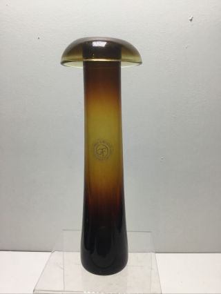 Greenwich Flint Craft Glass Bud Vase 1222 Amber