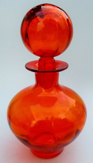 Tangerine Blenko Glass Decanter