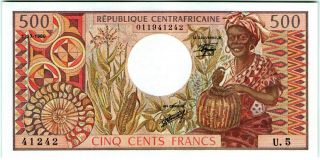 Central African States 500 Francs 1980 Unc Banknote - K172