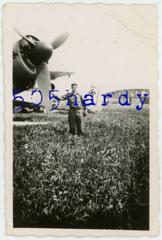 Wwii Us Gi Photo - Gi By Us Captured German Stuka Ju 87 W/ Tail Number 622891 ?