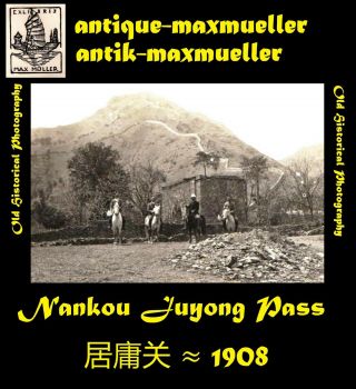 China Beijing Great Wall Nankou Juyong Pass French Troops 2x Orig Photos ≈ 1909
