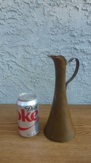 Antique Imperial Russian Dovetailed Copper Brass Ewer Pitcher Tula Mark