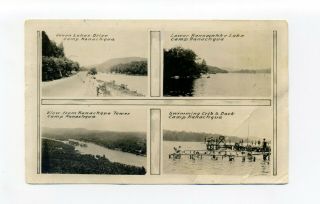 Camp Ranachqua Ny Rppc Photo Postcard,  Boy Scouts,  Kanawauke Lakes,  1920 