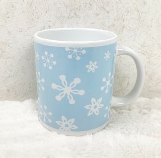 Snowflake Coffee Mug White Blue Winter Snow Cold Hot Chocolate