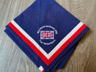 1995 World Scout Jamboree Uk Contingent Neckerchief 18th Wsj Scarf