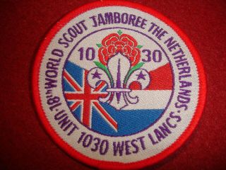 Boy Scout 18 Th World Jamboree 1995 Holland U K Unit 1030 West Lancs