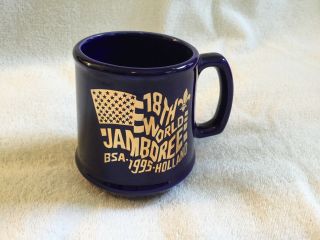 Boy Scouts 18th World Jamboree,  Holland,  Blue Mug,  1995,  Combined