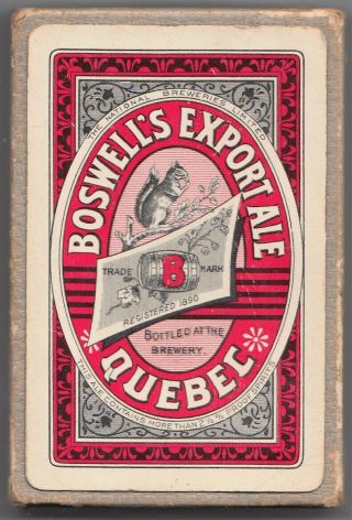 Boswell Export Ale Montreal Quebec – Deck Of Playing Cards – Canada