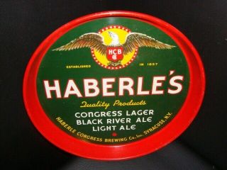 Circa 1940s Haberle Beer Tray,  Syracuse,  York