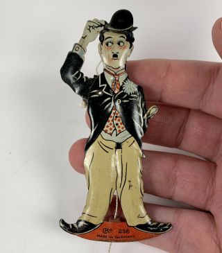 Kellerman Cko Germany Penny Tin Toy Charlie Chaplin Hat Tipper Movie Actor 256