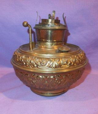 Old 1870 - 1890 B&h Bradley And Hubbard Brass Oil Lamp
