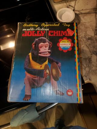 Vintage Japan Jolly Chimp Monkey Battery Operated Toy
