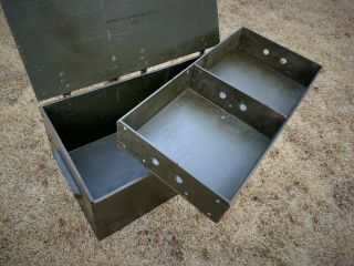 Wwii Us Army Wooden Foot Locker With Tray - 1943 Ww2 Enlisted