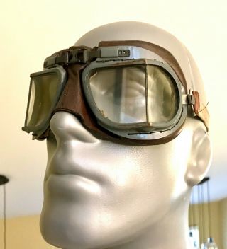 Ww2 Raf Mark 8 Flight Goggles Clear Lenses