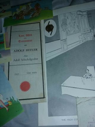 Wwii Hitler Last Will And Testament,  Navy,  Army Waac Ww2 Foot Locker Pinups Nude