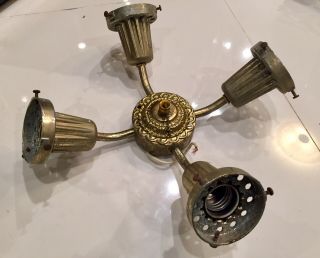 Vintage Antique Brass Ornate Casablanca Ceiling Fan Light Kit