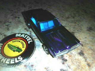 Purple Black Roof Custom Cougar Redline Hot Wheels Orig Blue Int Wheel Restored