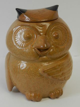 Mccoy Pottery Woodsy Brown Owl 204 Usa Ceramic Cookie Jar W Lid