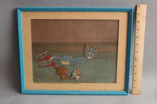 Vintage Tom Jerry Hanna - Barbera Cartoon Mgm Painted Animation Production Cel