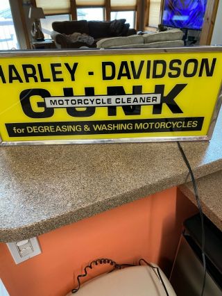 Harley Davidson Gunk Vintage Lighted Sign