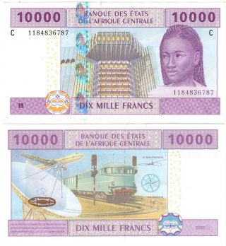 Chad 10000 Central African Francs (2012) P - 610c Unc Banknote