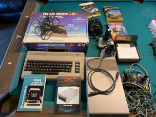 Commodore 64 And Disk Drive 1541 Joysticks Games