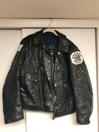 Vintage Chicago Police Leather Jacket