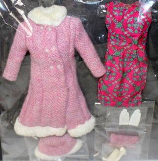 Vintage Japanese Exclusive Francie Fashion Coat Hat Purse Sheath Dress Shoes Ec