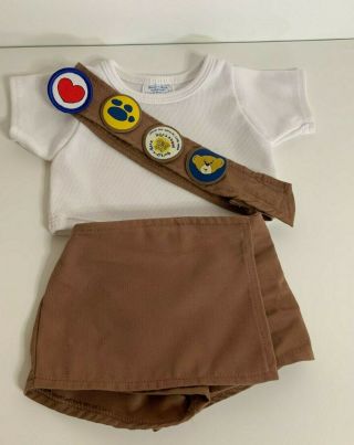 Build - A - Bear Babw Girl Scouts Brownie Uniform Doll Clothing 3 Piece Outfit