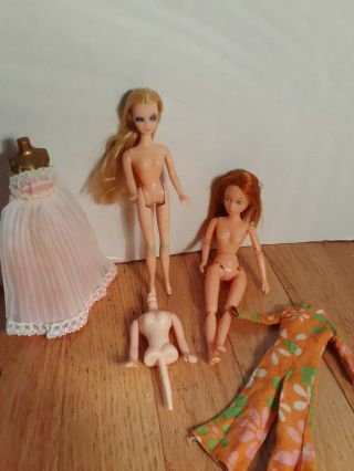 Vintage Topper Dawn Doll Dinah And Triki Miki Doll.