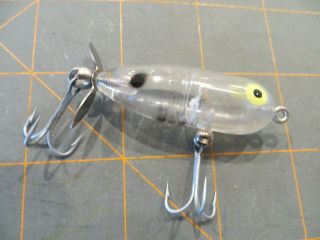 Vintage Heddon Clear Tiny Torpedo - 2 Inch