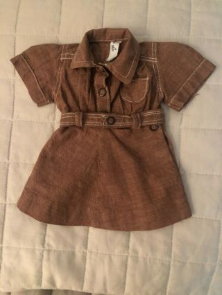 Vintage Terri Lee Tagged Doll Clothing Brownie Scout Uniform Dress With Belt