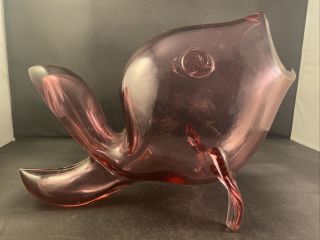 Blenko Pink Glass Fish