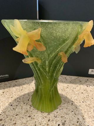 Daum - France - Jonquille Daffodil Vase - Boxed