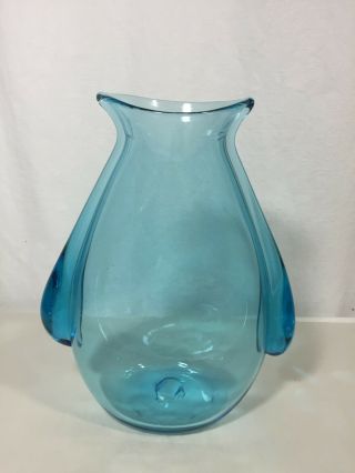 Mcm C1953 Blenko Winslow Anderson Pouch Vase 534 Ice Blue
